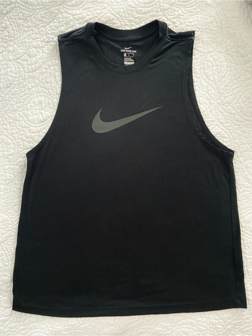 Nike Med. Women’s Dri Fit Black Tank “Run Non Stop”